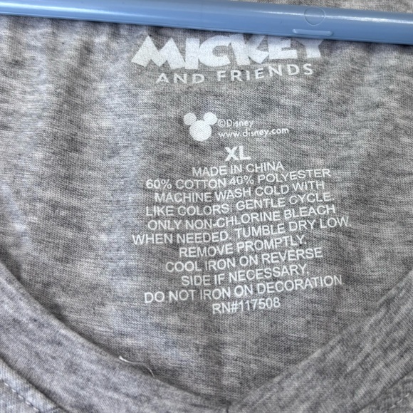 Mickey and Friends XL Womens Heathered Grey VNeck Tshirt Retro Comfy Disney - Picture 6 of 15